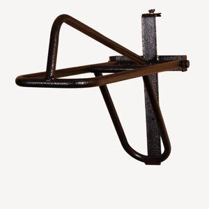 Easy-Up Fold Down Western & English Saddle Rack Black Metal Stable Organizer